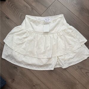 White Eyelet Skirt